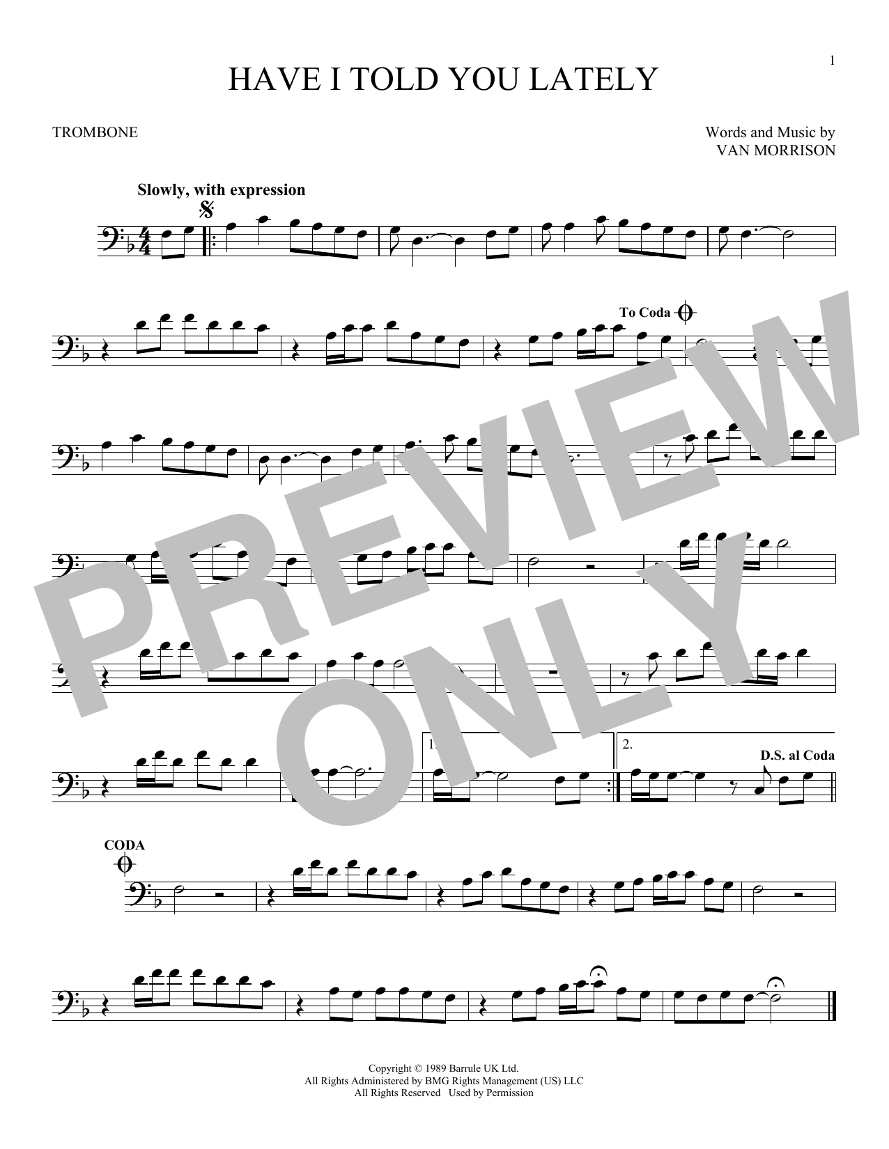 Download Van Morrison Have I Told You Lately Sheet Music