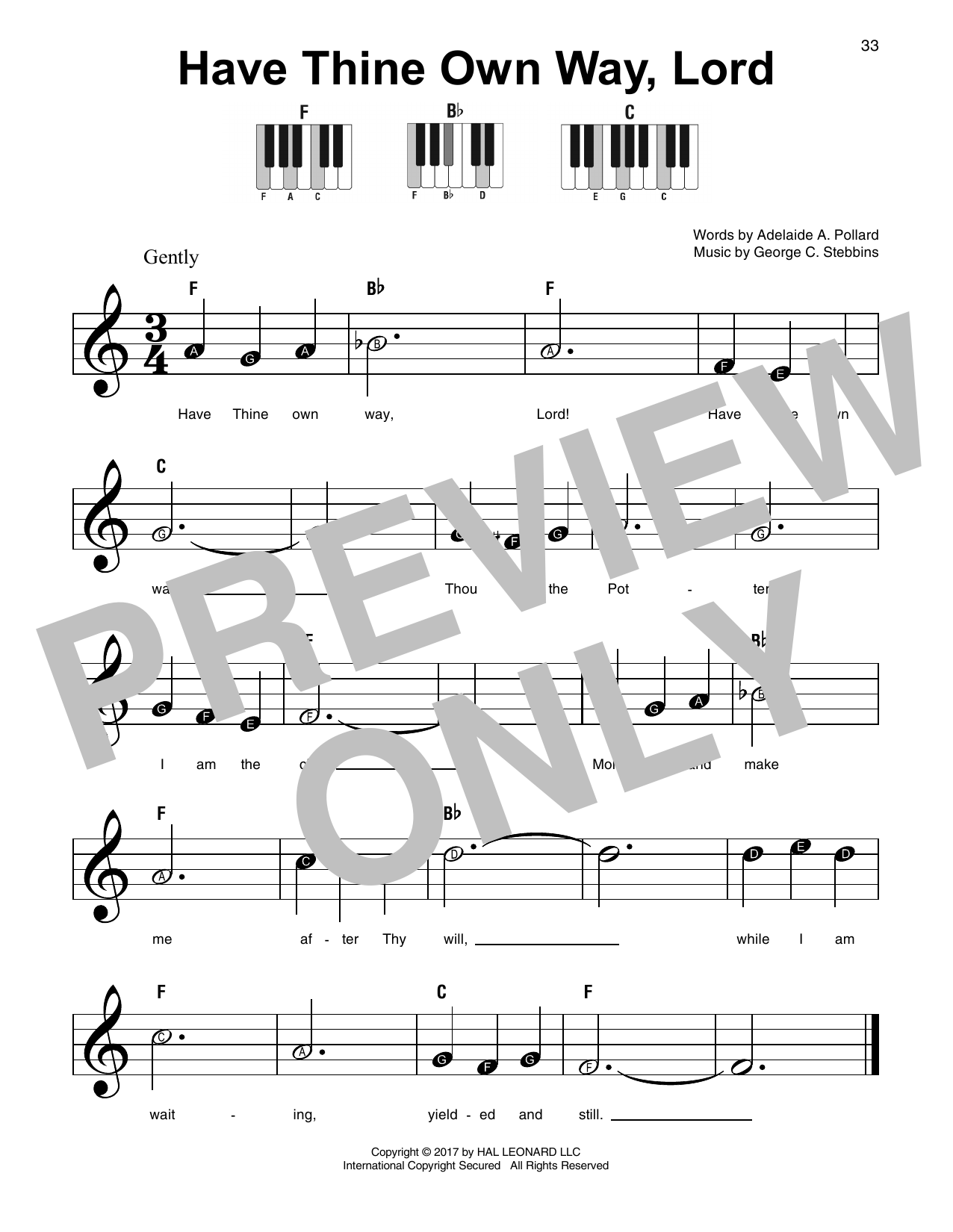 Download George C. Stebbins Have Thine Own Way, Lord Sheet Music