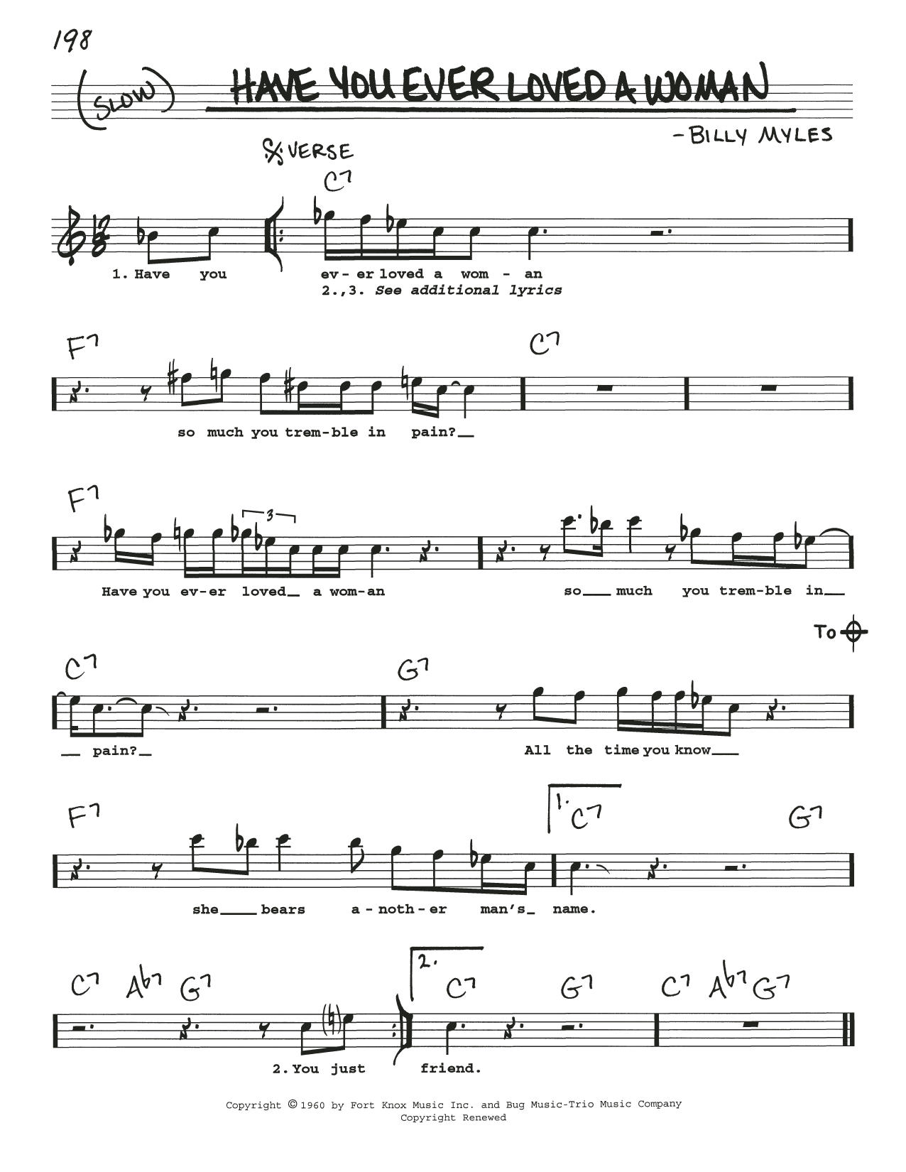 Download Eric Clapton Have You Ever Loved A Woman Sheet Music