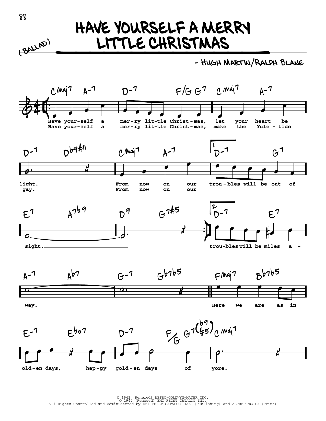 Download Hugh Martin Have Yourself A Merry Little Christmas Sheet Music