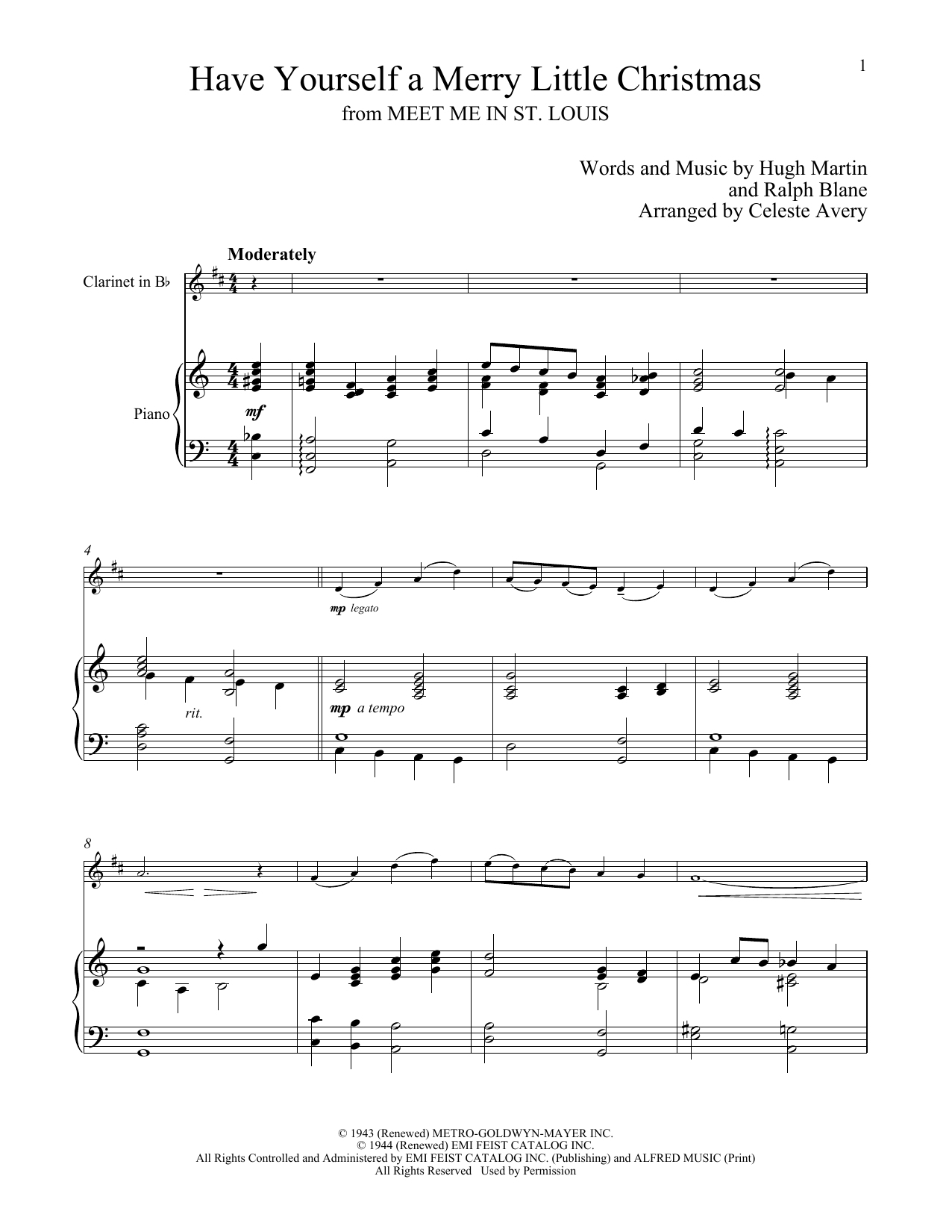 Download Ralph Blane Have Yourself A Merry Little Christmas Sheet Music