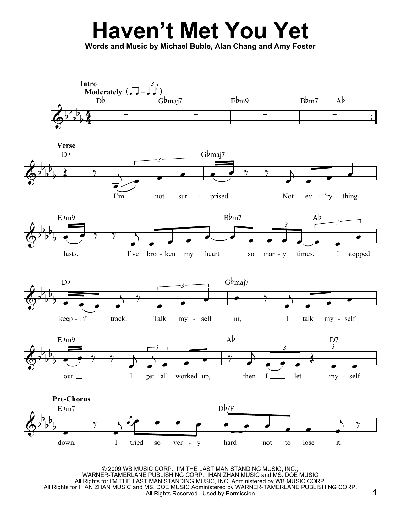 Download Michael Bublé Haven't Met You Yet Sheet Music