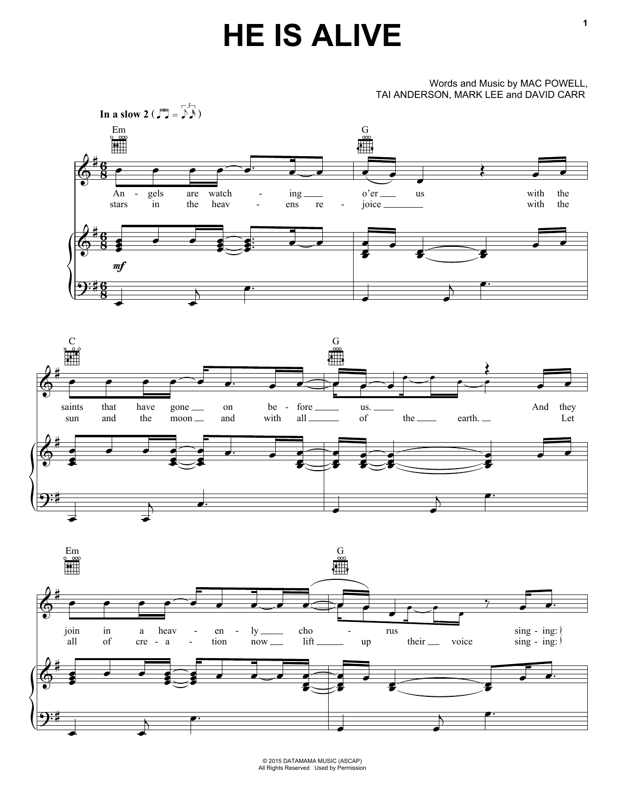 Download Third Day He Is Alive Sheet Music