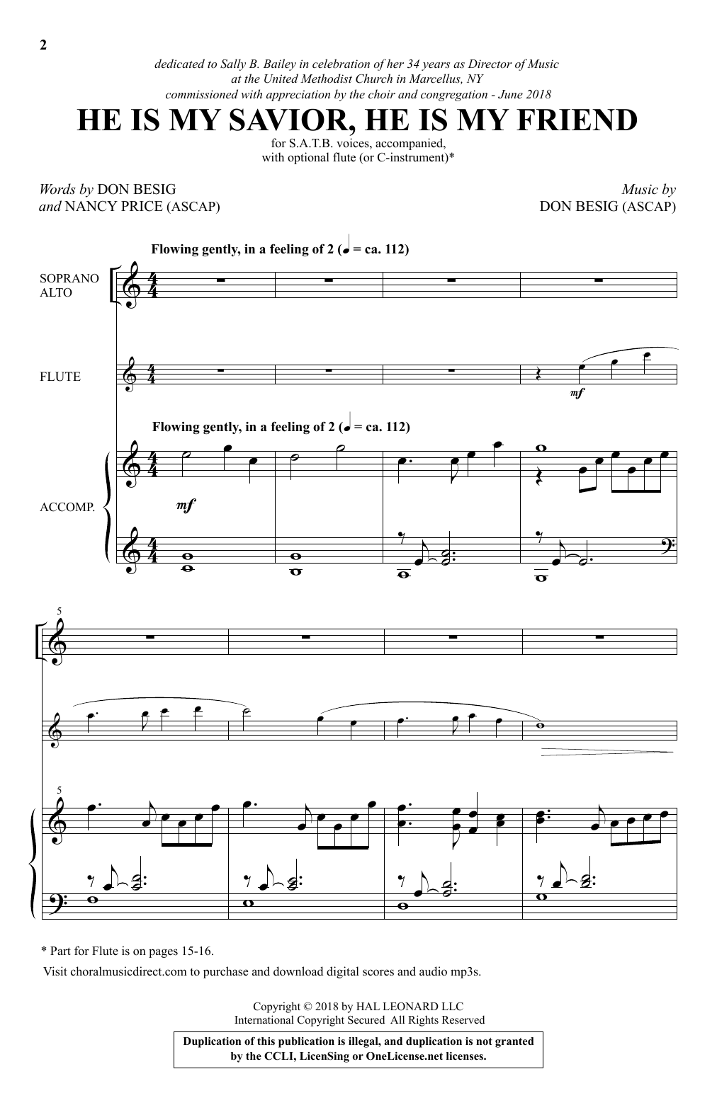 Download Don Besig He Is My Savior, He Is My Friend Sheet Music