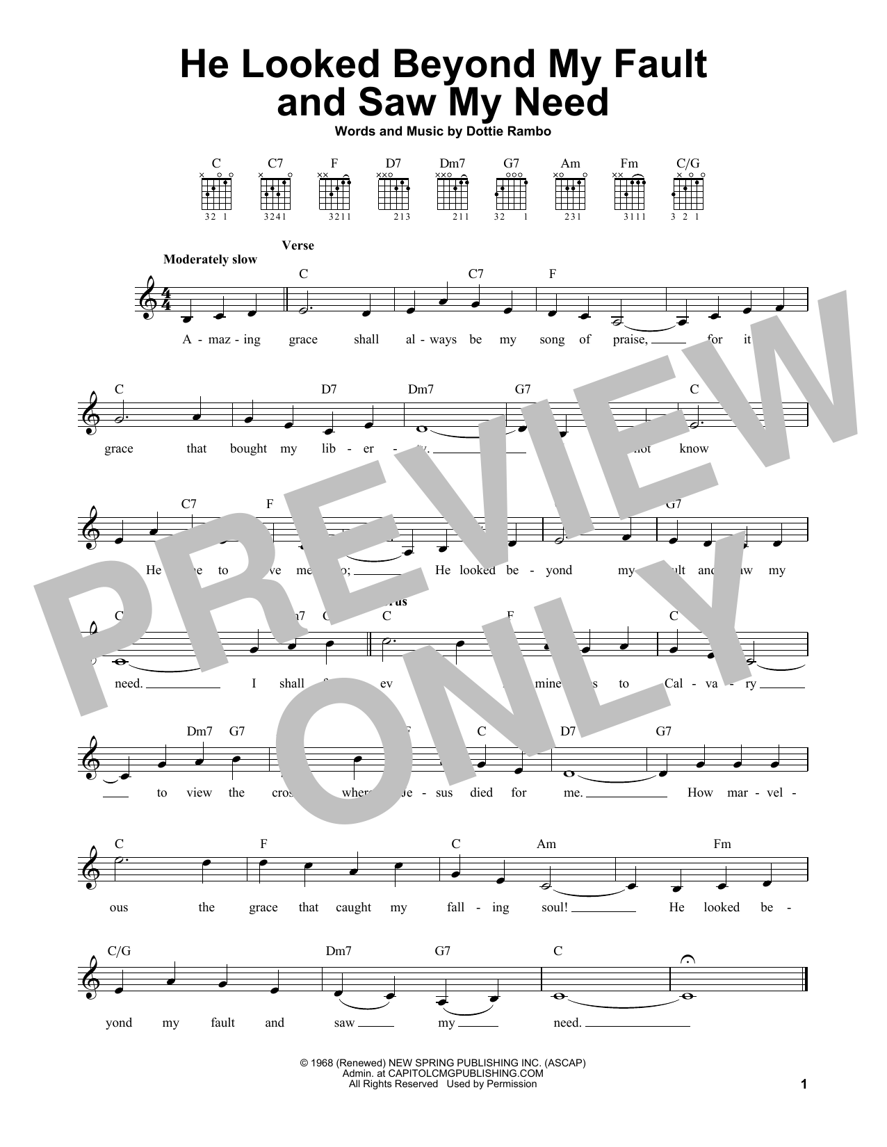 Download The Rambos He Looked Beyond My Fault And Saw My Ne Sheet Music