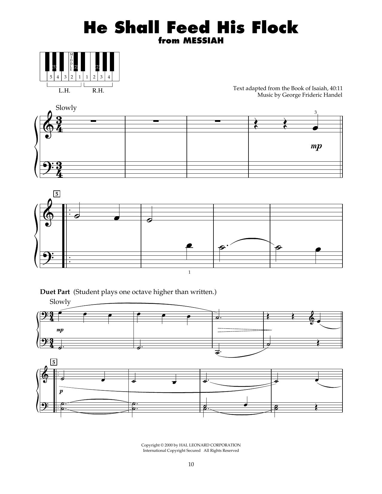 Download George Frideric Handel He Shall Feed His Flock (arr. Carol Klo Sheet Music