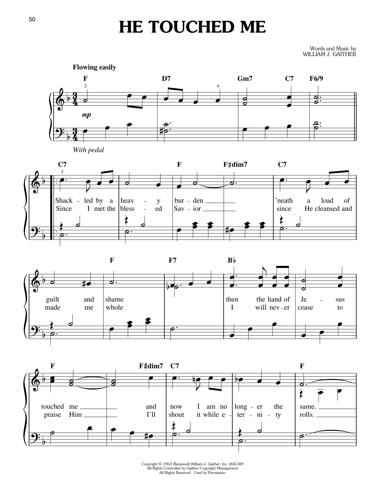 Download Elvis Presley He Touched Me Sheet Music