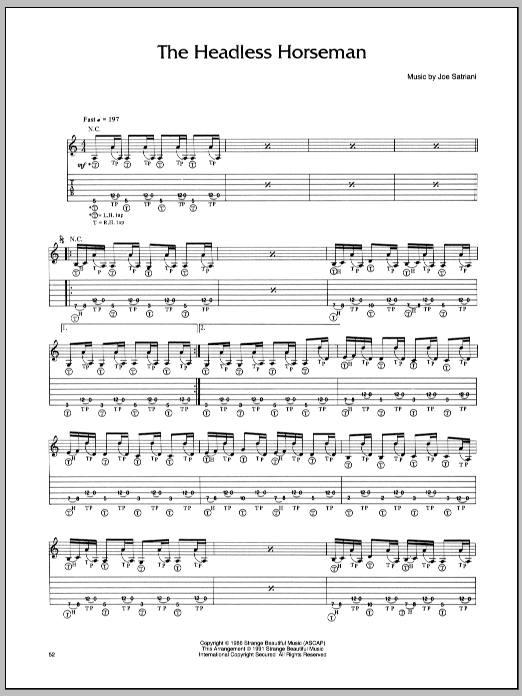 Download Joe Satriani Headless Horseman Sheet Music