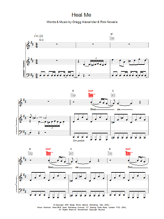 Ronan Keating Heal Me sheet music notes printable PDF score