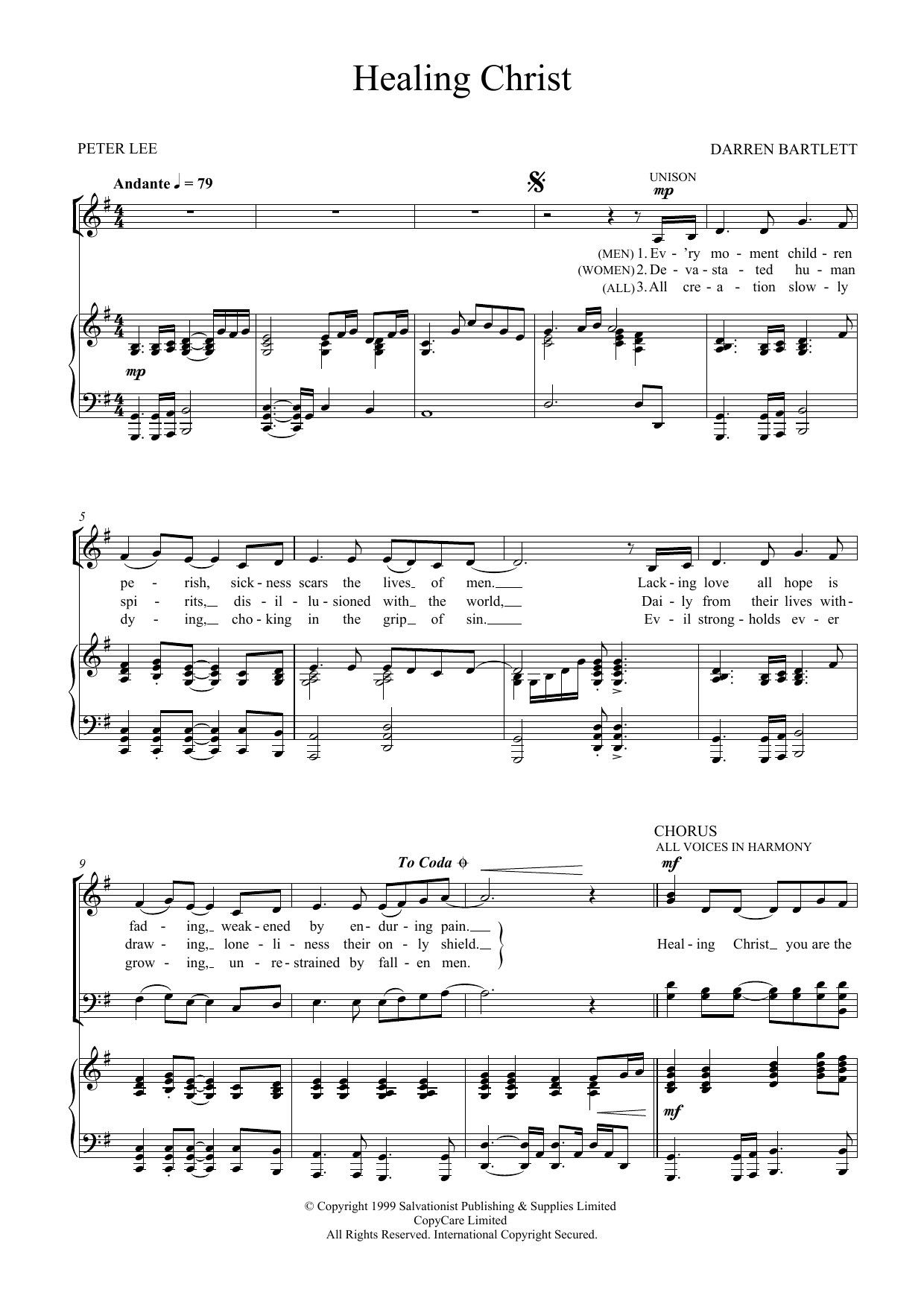 Download The Salvation Army Healing Christ Sheet Music