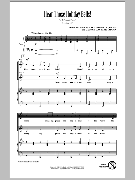 Download Mary Donnelly Hear Those Holiday Bells! Sheet Music