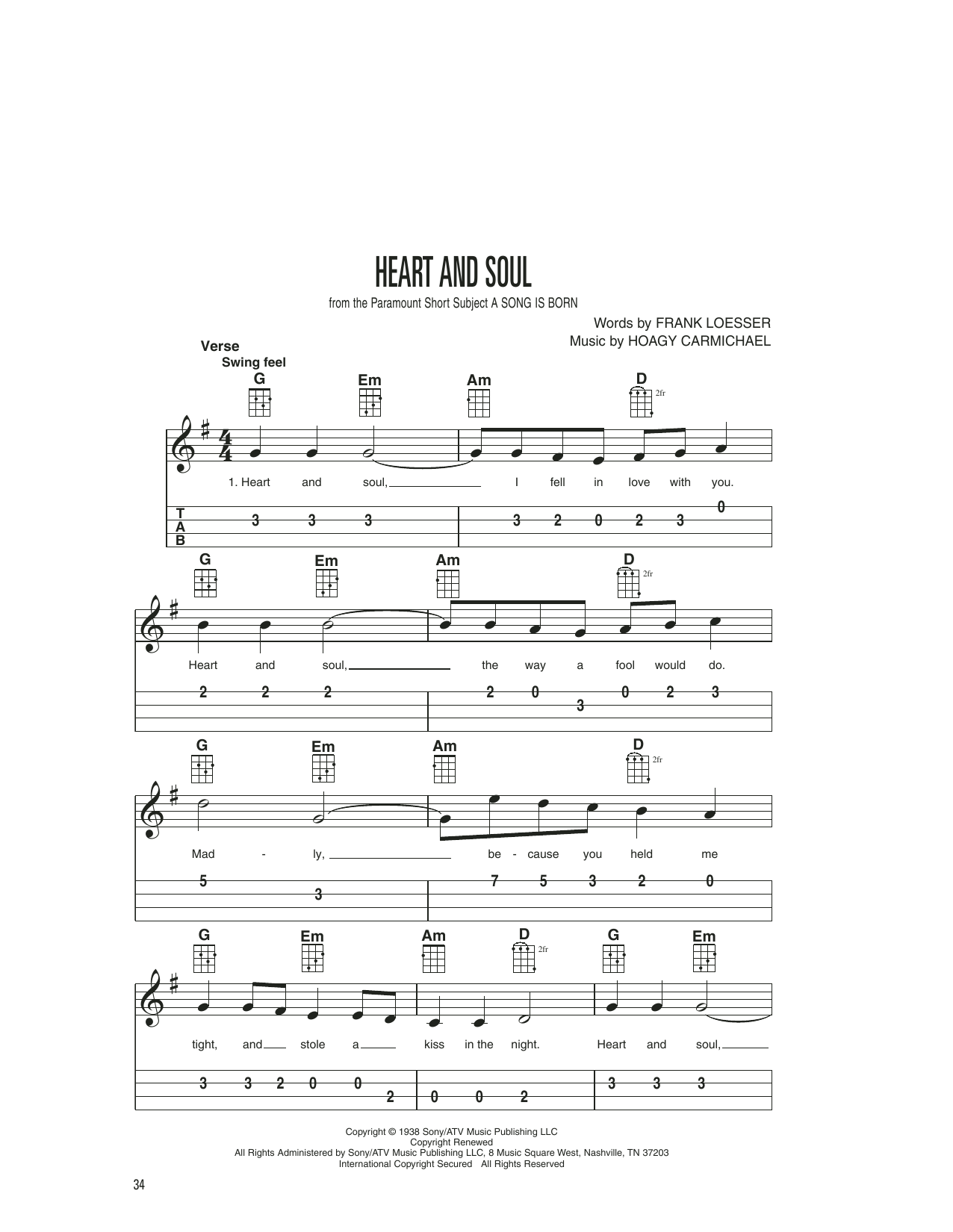 Download Frank Loesser Heart And Soul Sheet Music