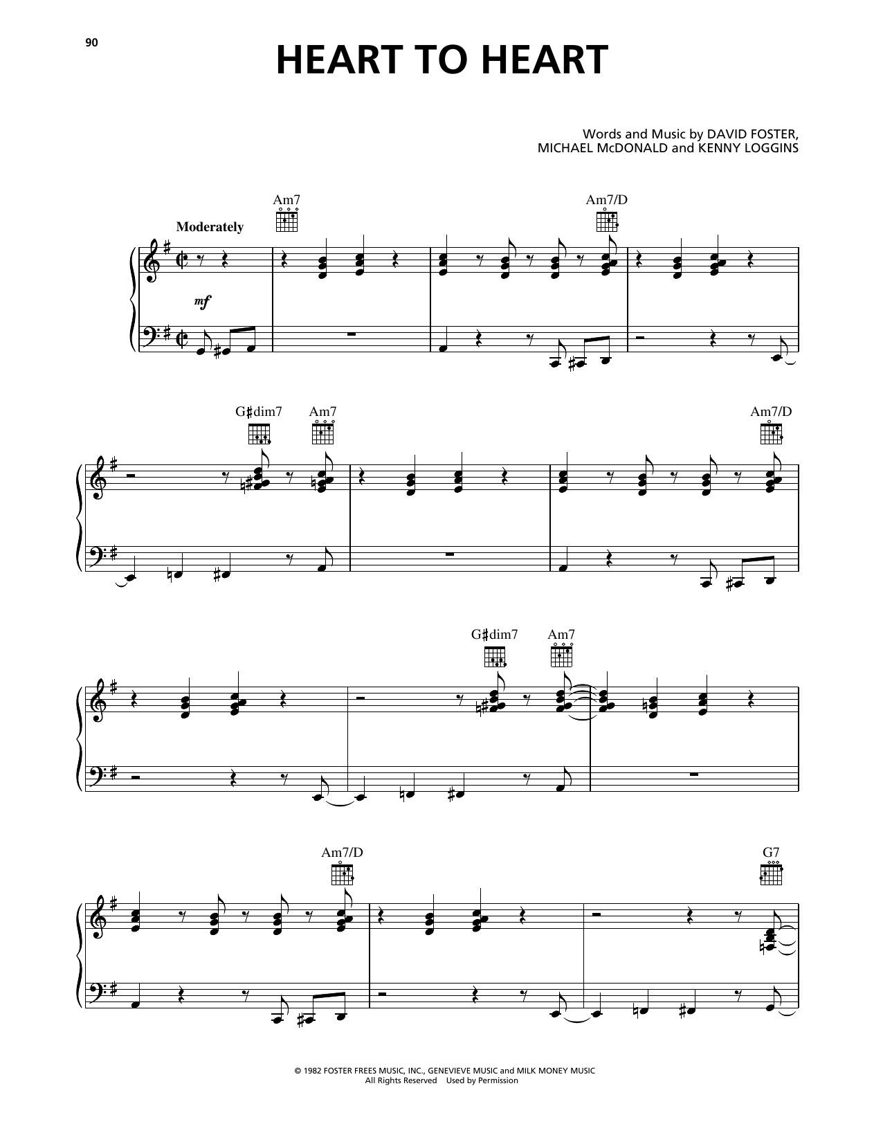 Download Kenny Loggins Heart To Heart Sheet Music