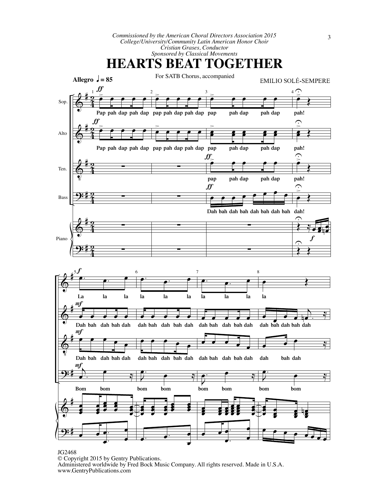 Download Emilio Sole-Sempere Hearts Beat Together Sheet Music