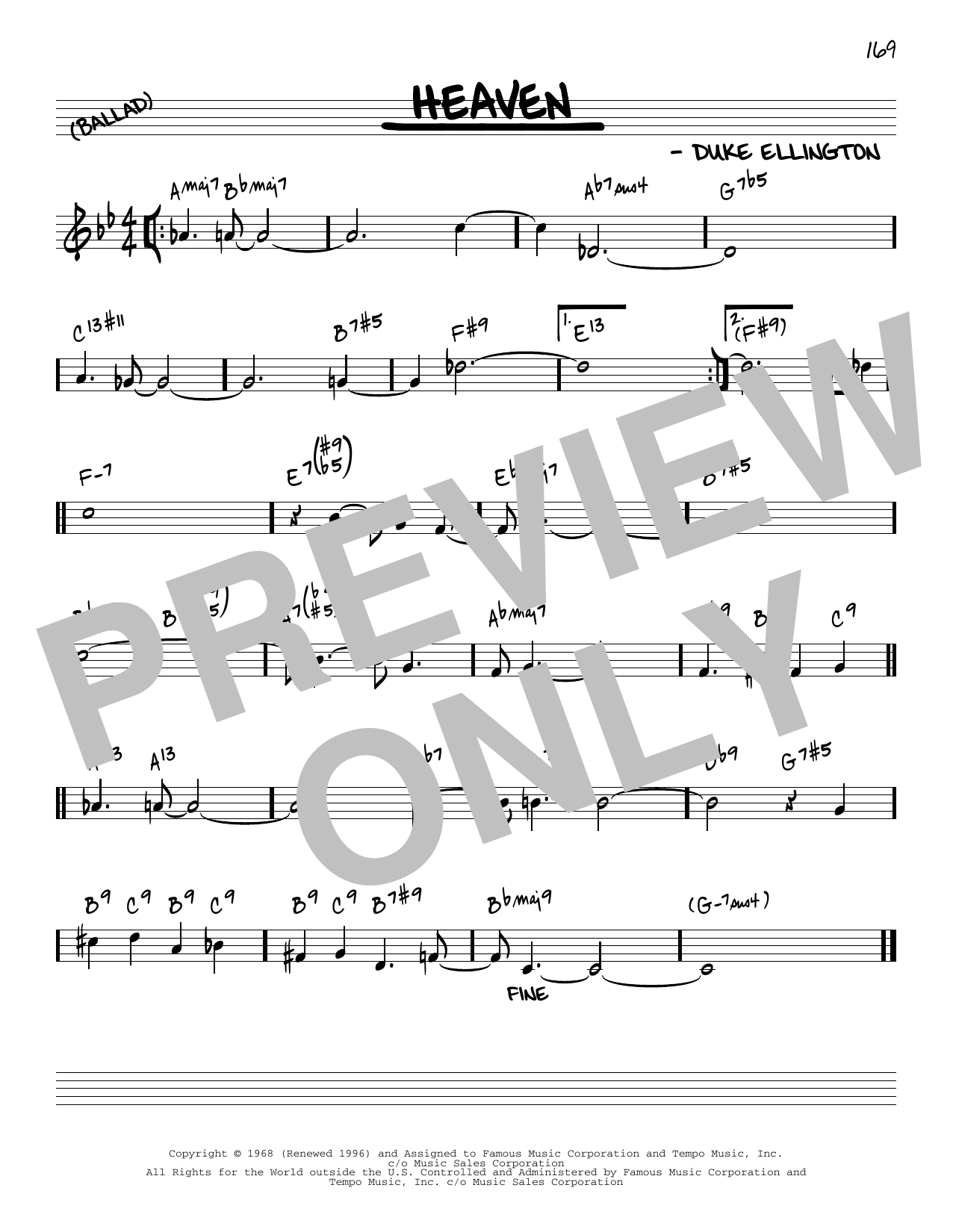 Download Duke Ellington Heaven [Reharmonized version] (arr. Jac Sheet Music