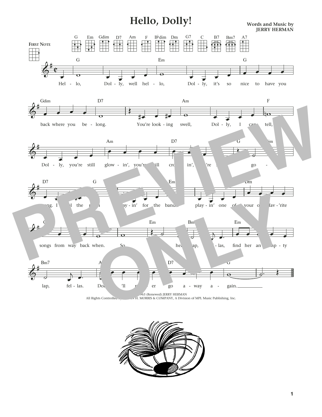 Download Louis Armstrong Hello, Dolly! (from The Daily Ukulele) Sheet Music