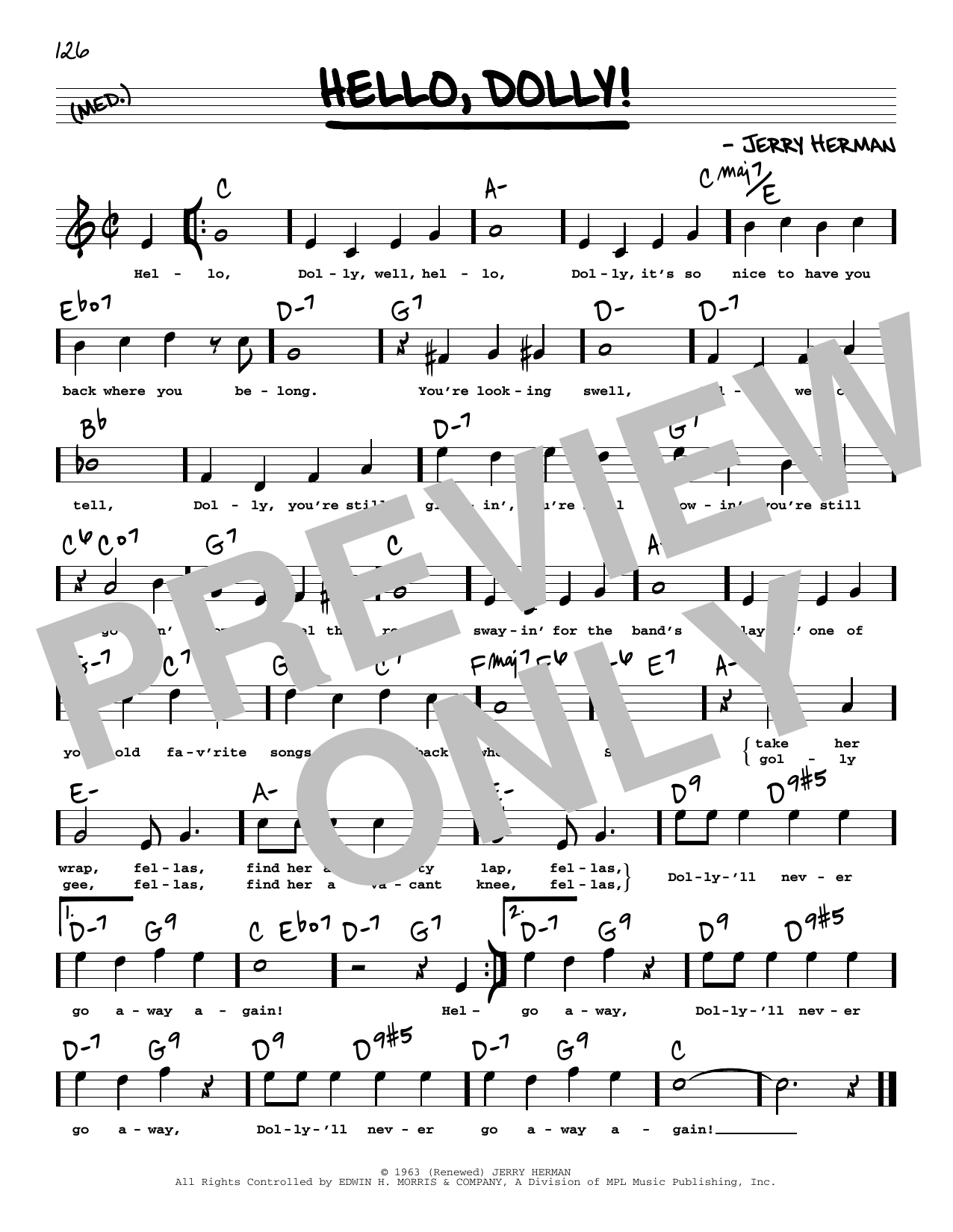 Download Louis Armstrong Hello, Dolly! (High Voice) Sheet Music