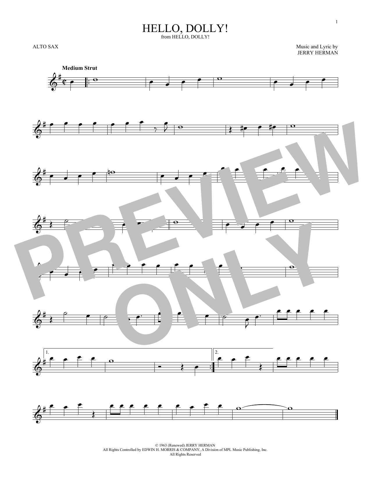 Download Louis Armstrong Hello, Dolly! Sheet Music