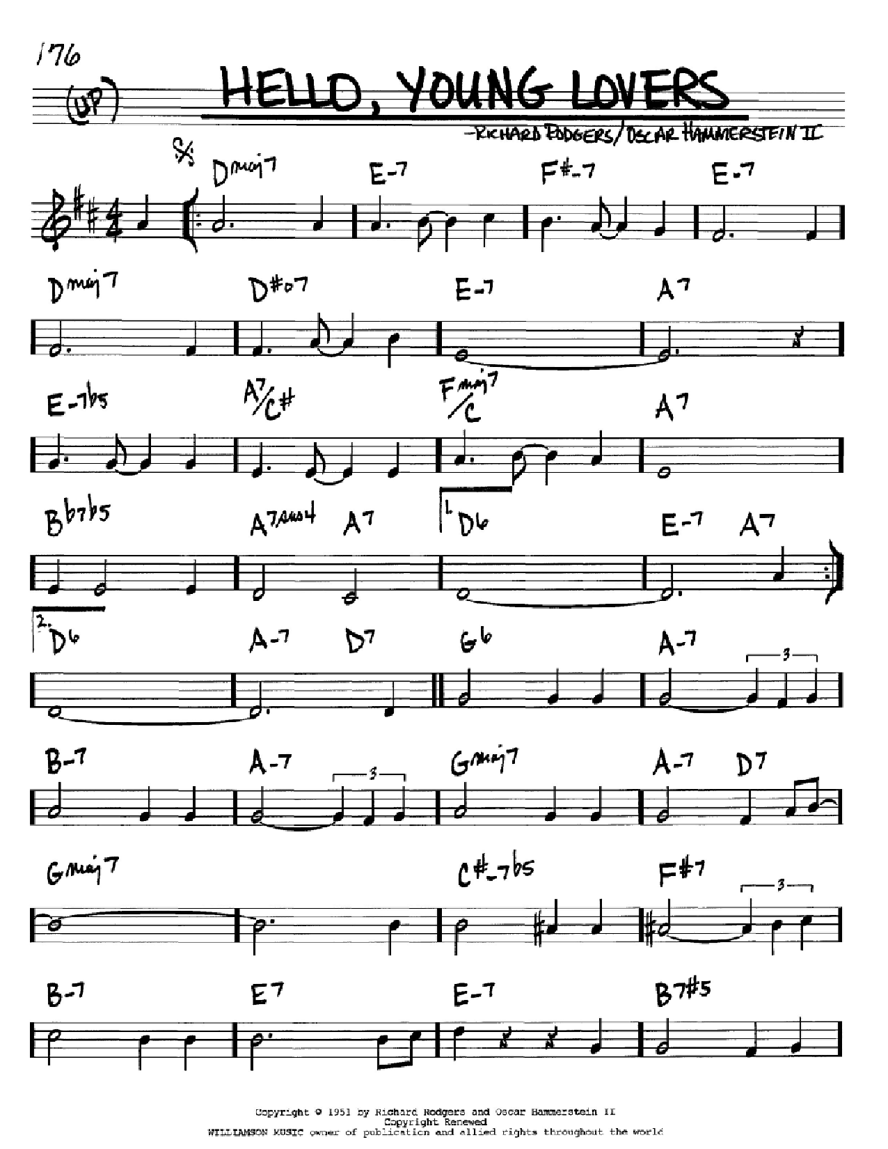 Download Rodgers & Hammerstein Hello, Young Lovers Sheet Music