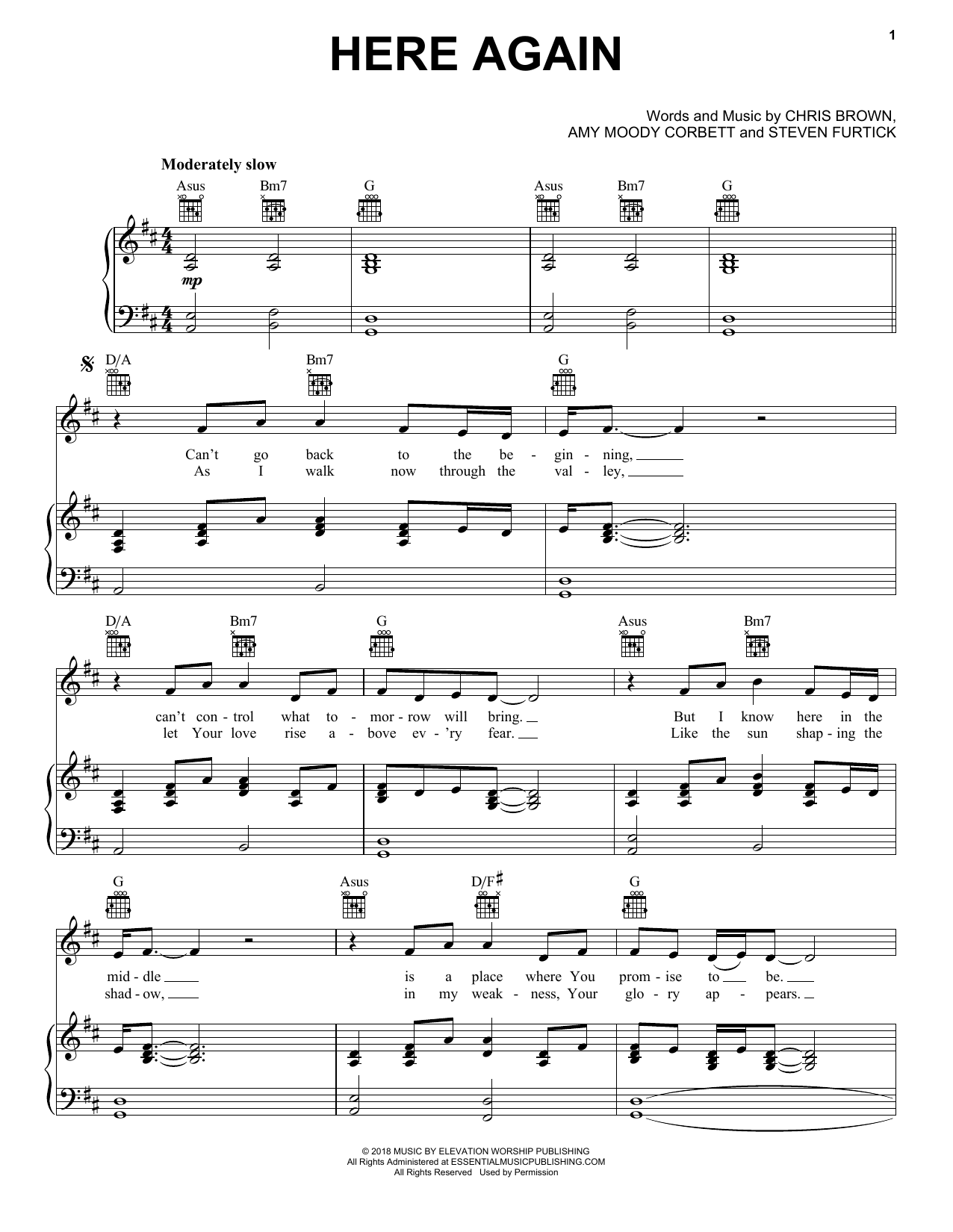 Download Elevation Worship Here Again Sheet Music