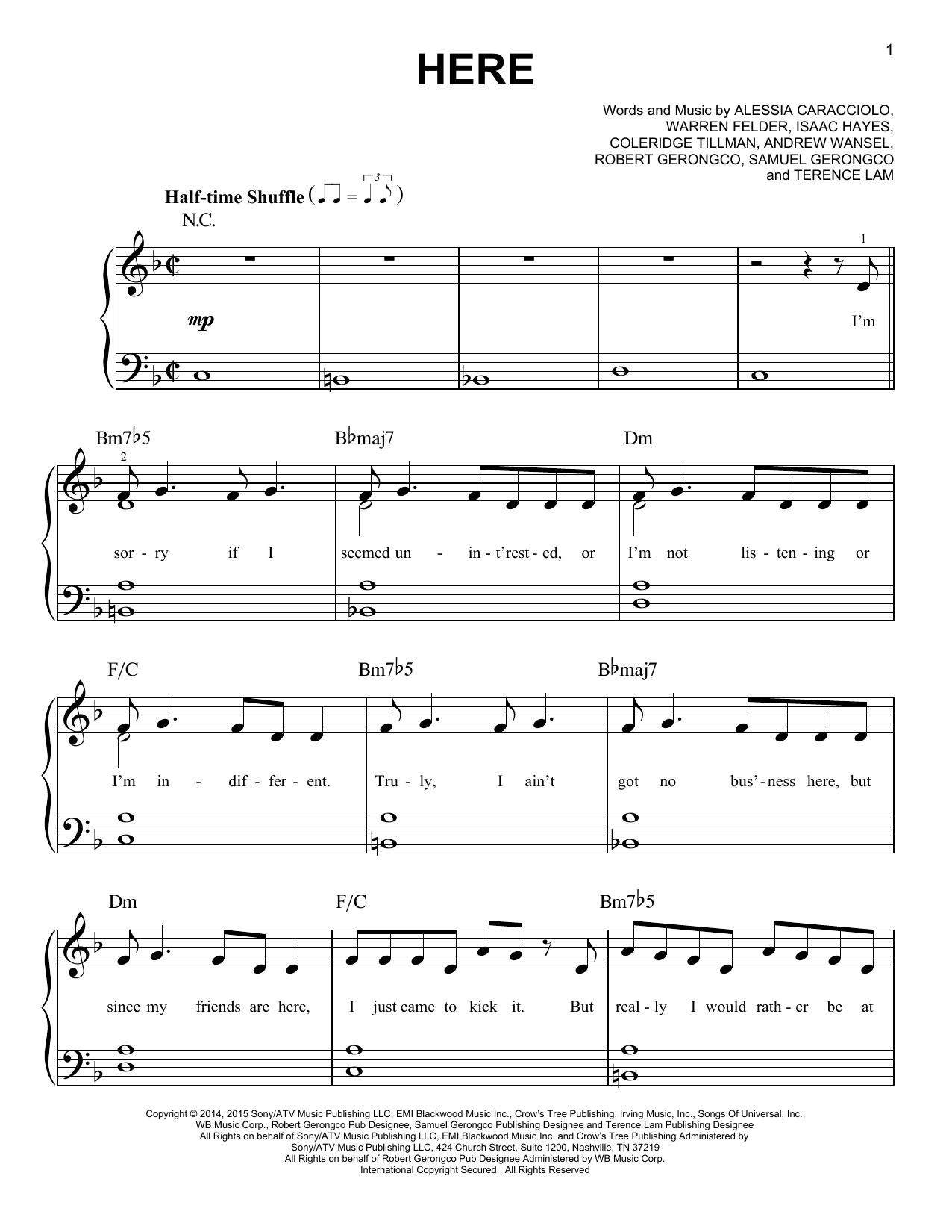Download Alessia Cara Here Sheet Music