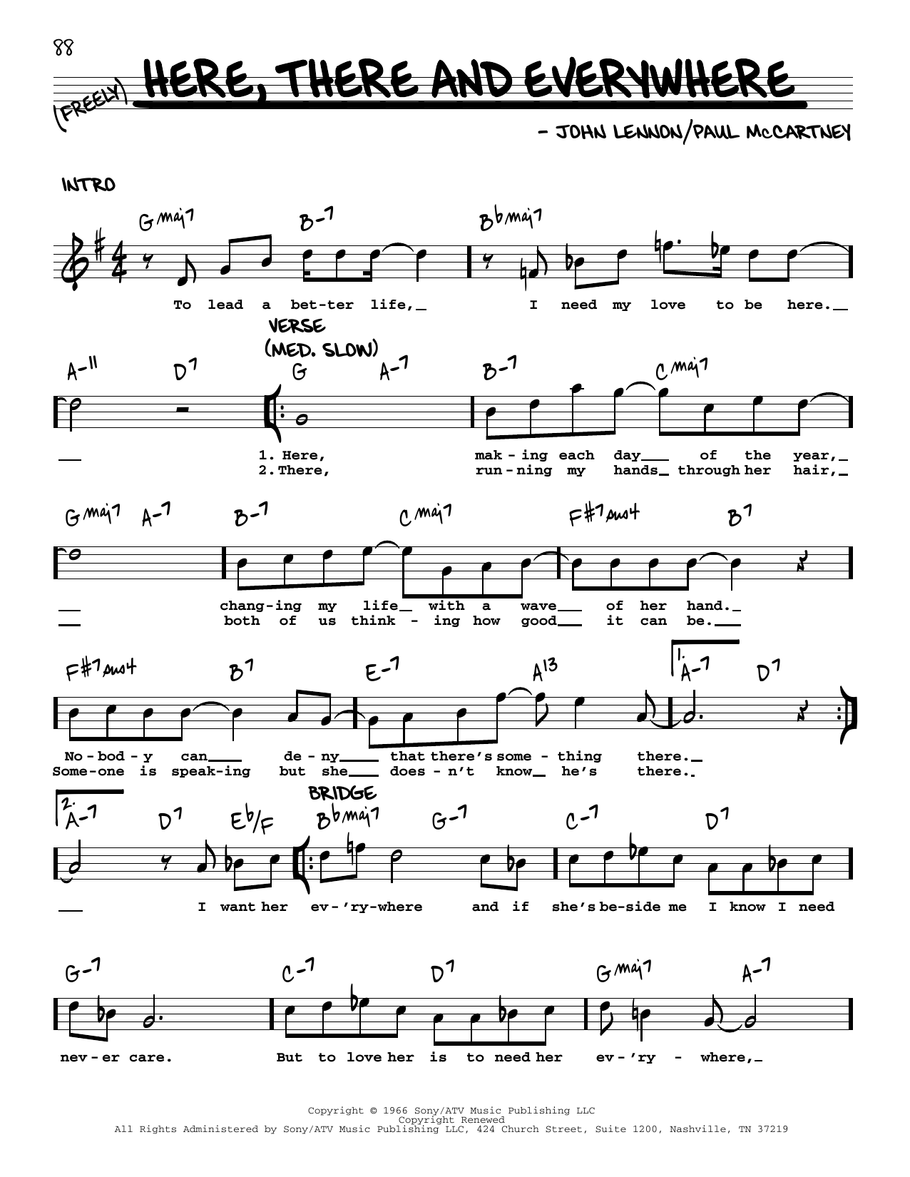 Download The Beatles Here, There And Everywhere [Jazz versio Sheet Music