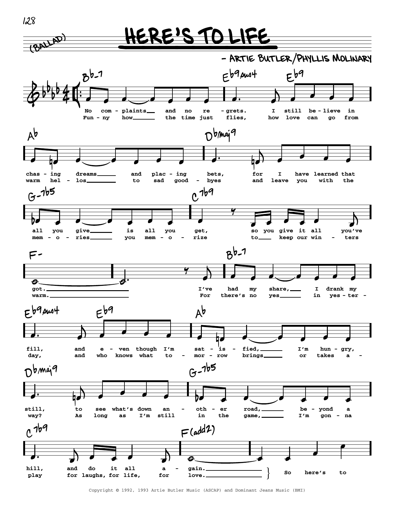 Download Shirley Horn Here's To Life (High Voice) Sheet Music