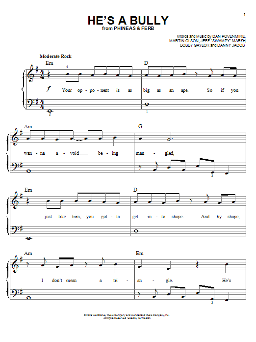 Download Danny Jacob He's A Bully Sheet Music