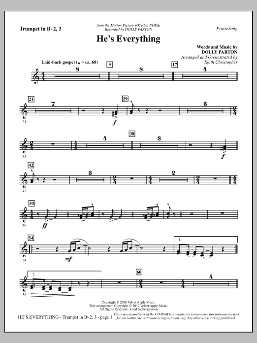 Download Keith Christopher He's Everything - Bb Trumpet 2,3 Sheet Music