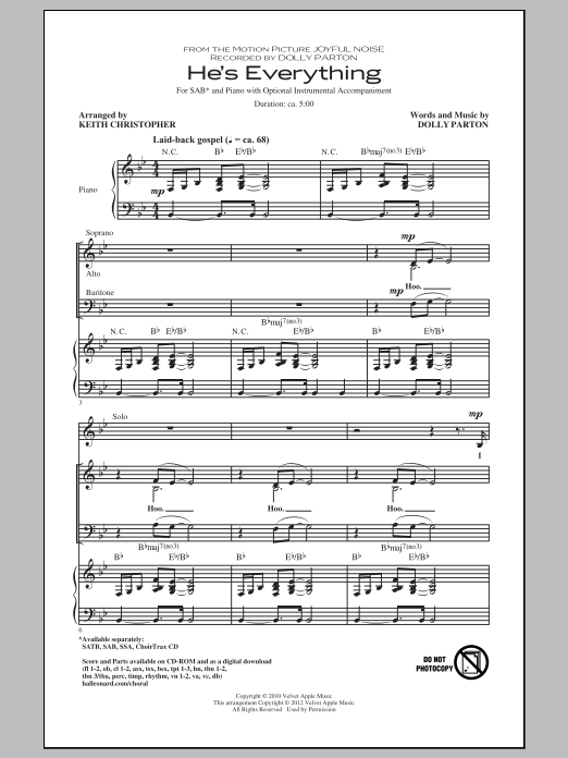 Download Keith Christopher He's Everything Sheet Music