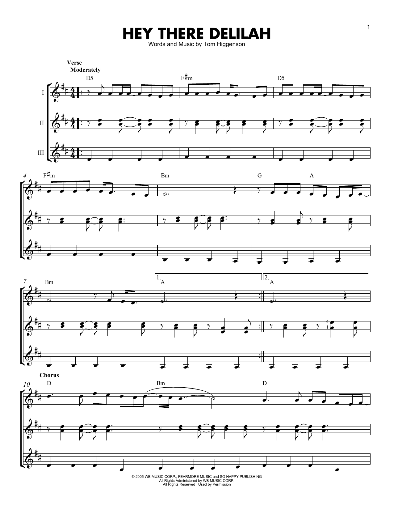 Download Plain White T's Hey There Delilah Sheet Music