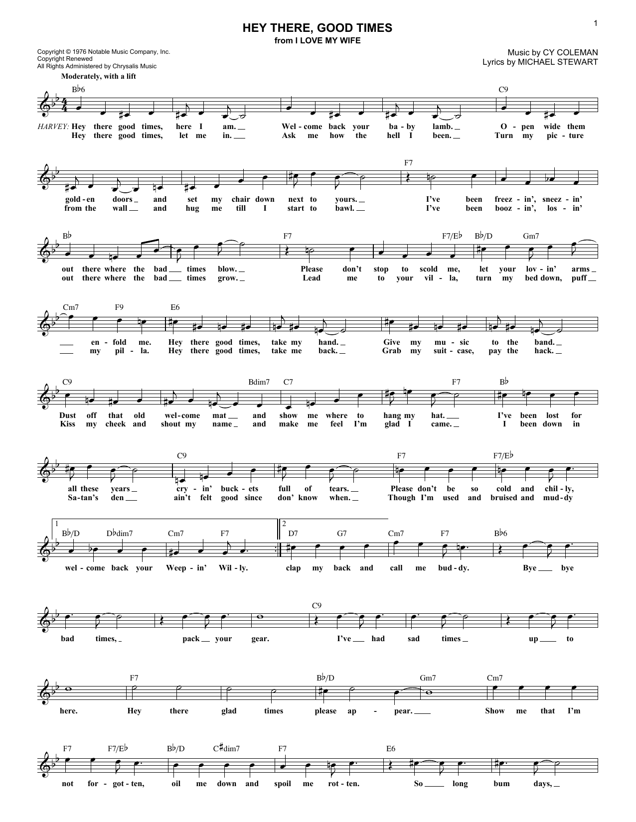 Download Michael Stewart Hey There, Good Times Sheet Music