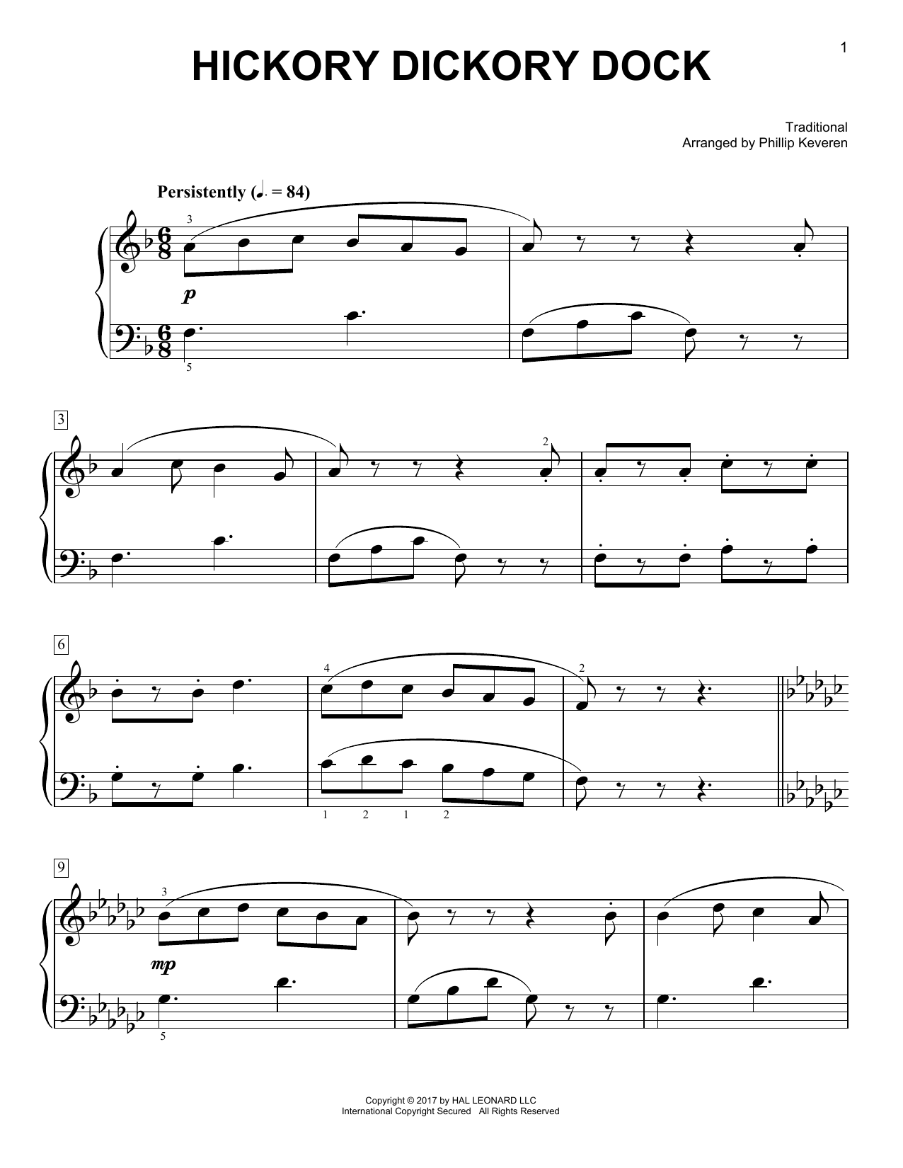 Download Traditional Hickory Dickory Dock [Classical version Sheet Music