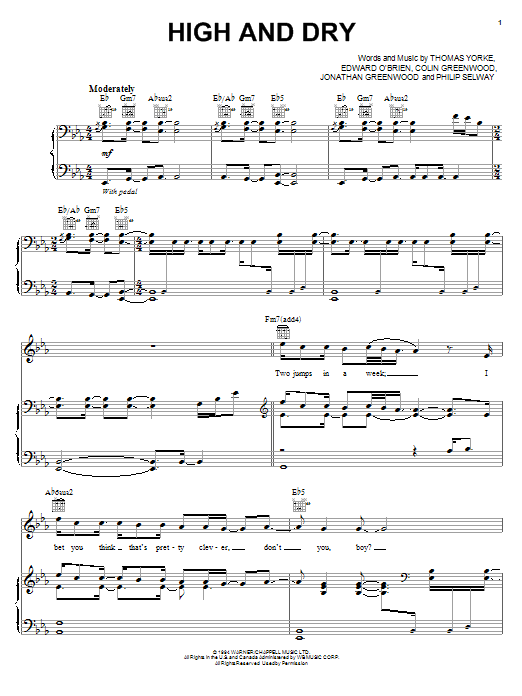 Download Jamie Cullum High And Dry Sheet Music