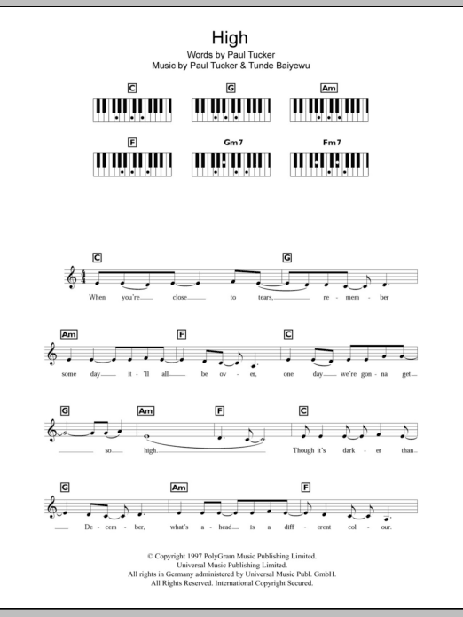 Download The Lighthouse Family High Sheet Music