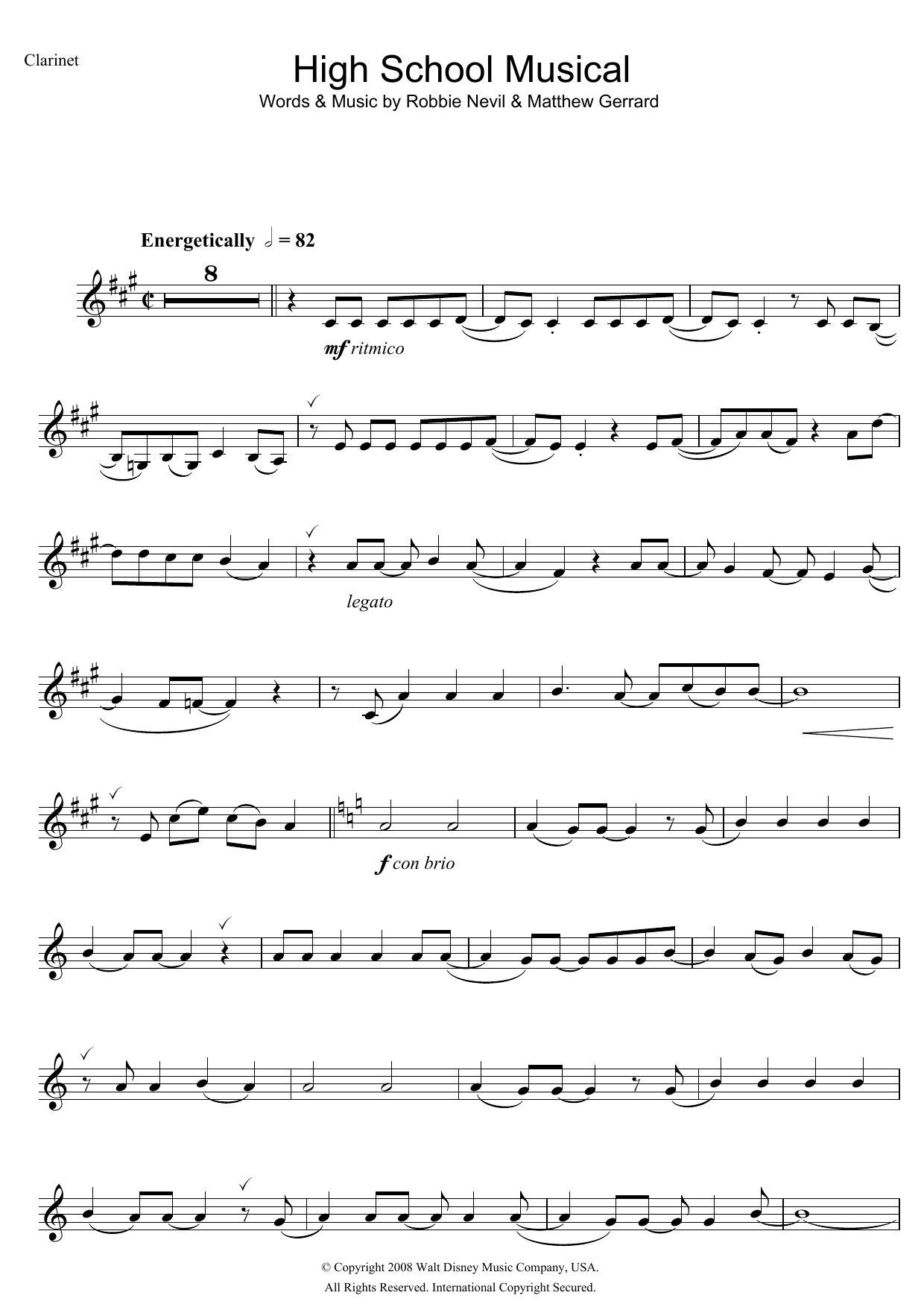 Download High School Musical High School Musical (from Walt Disney P Sheet Music