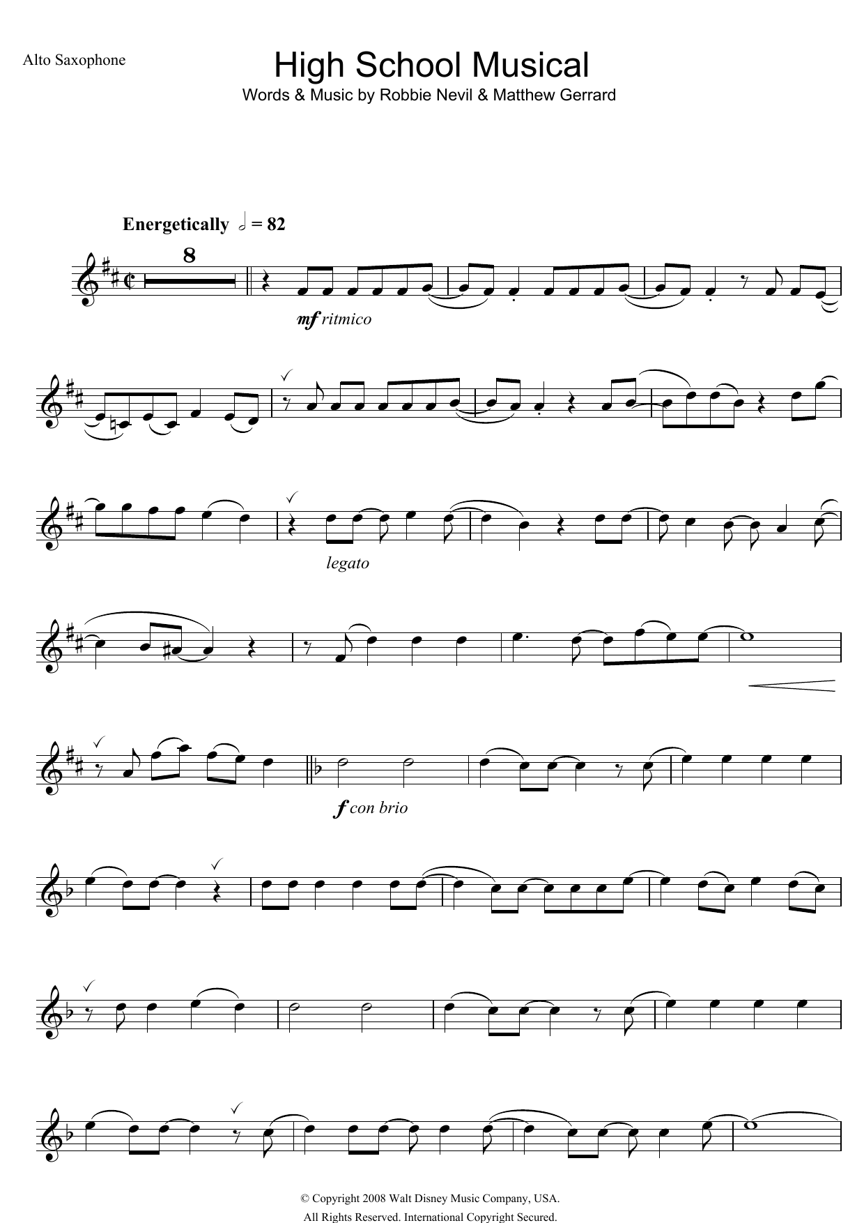 Download High School Musical High School Musical (from Walt Disney P Sheet Music