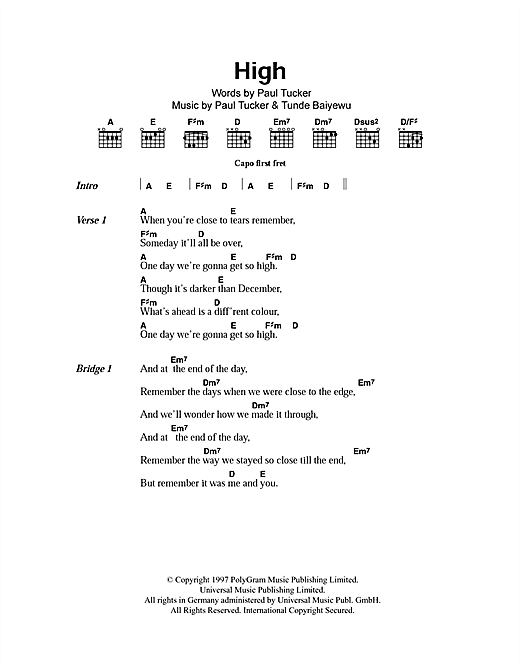 Download The Lighthouse Family High Sheet Music