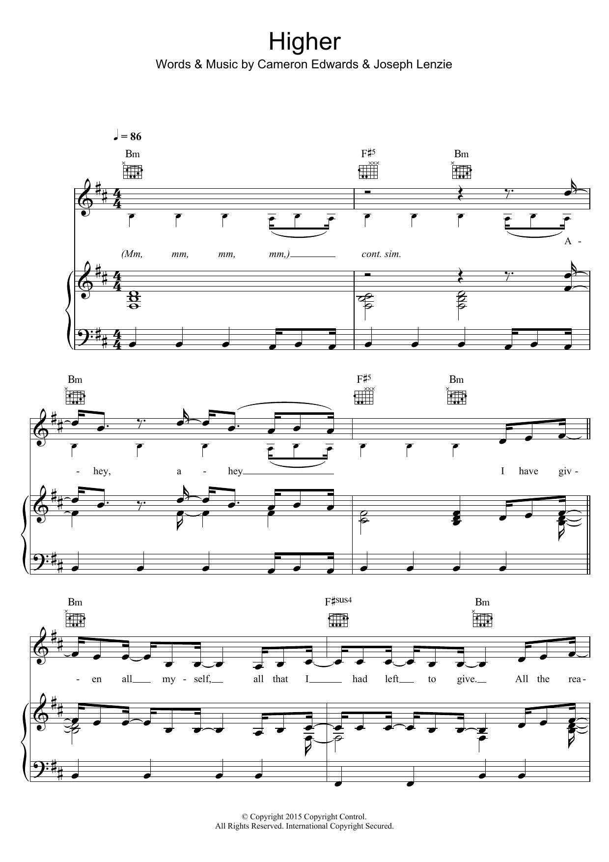 Download Sigma Higher (feat. Labrinth) Sheet Music