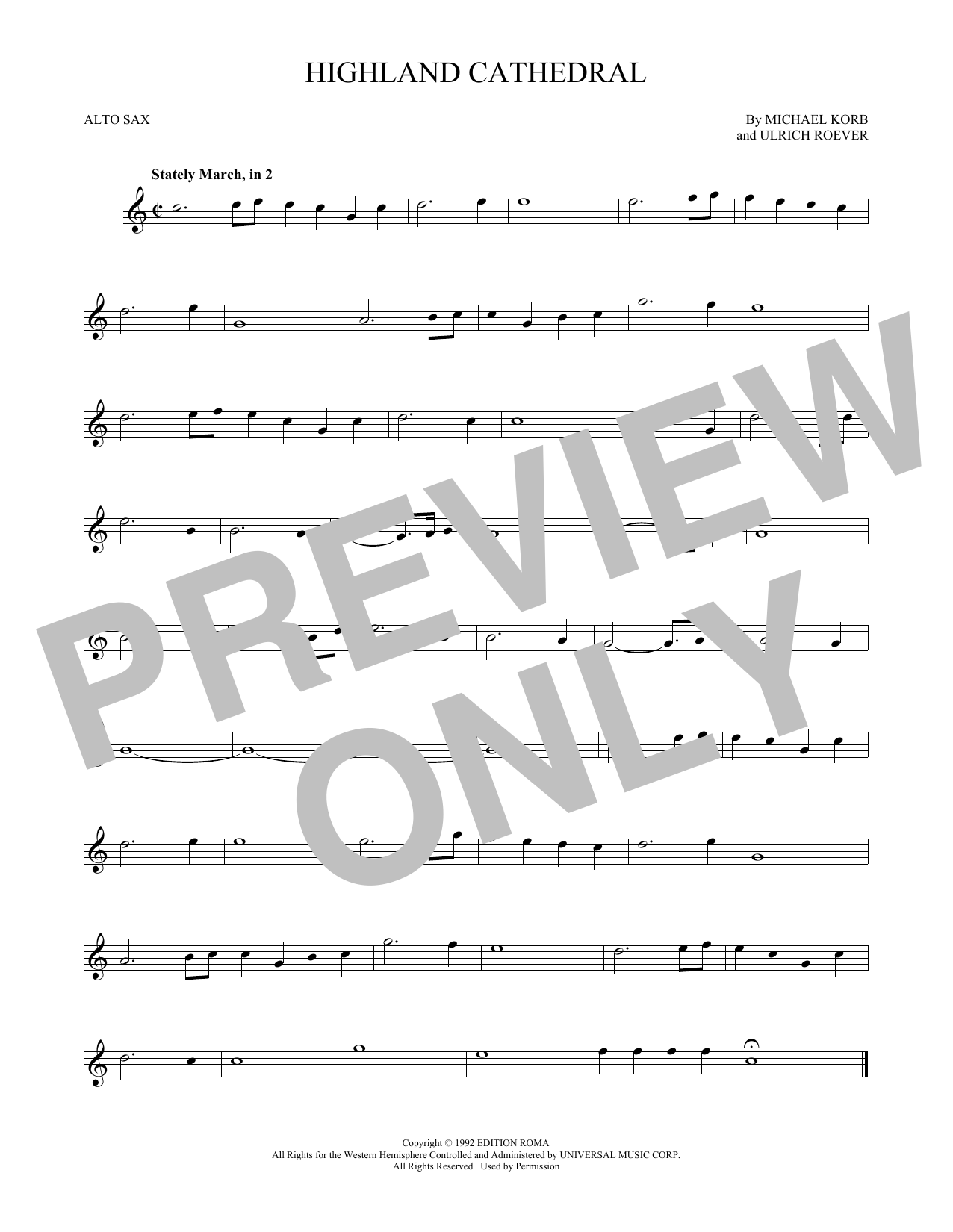 Download Michael Korb Highland Cathedral Sheet Music