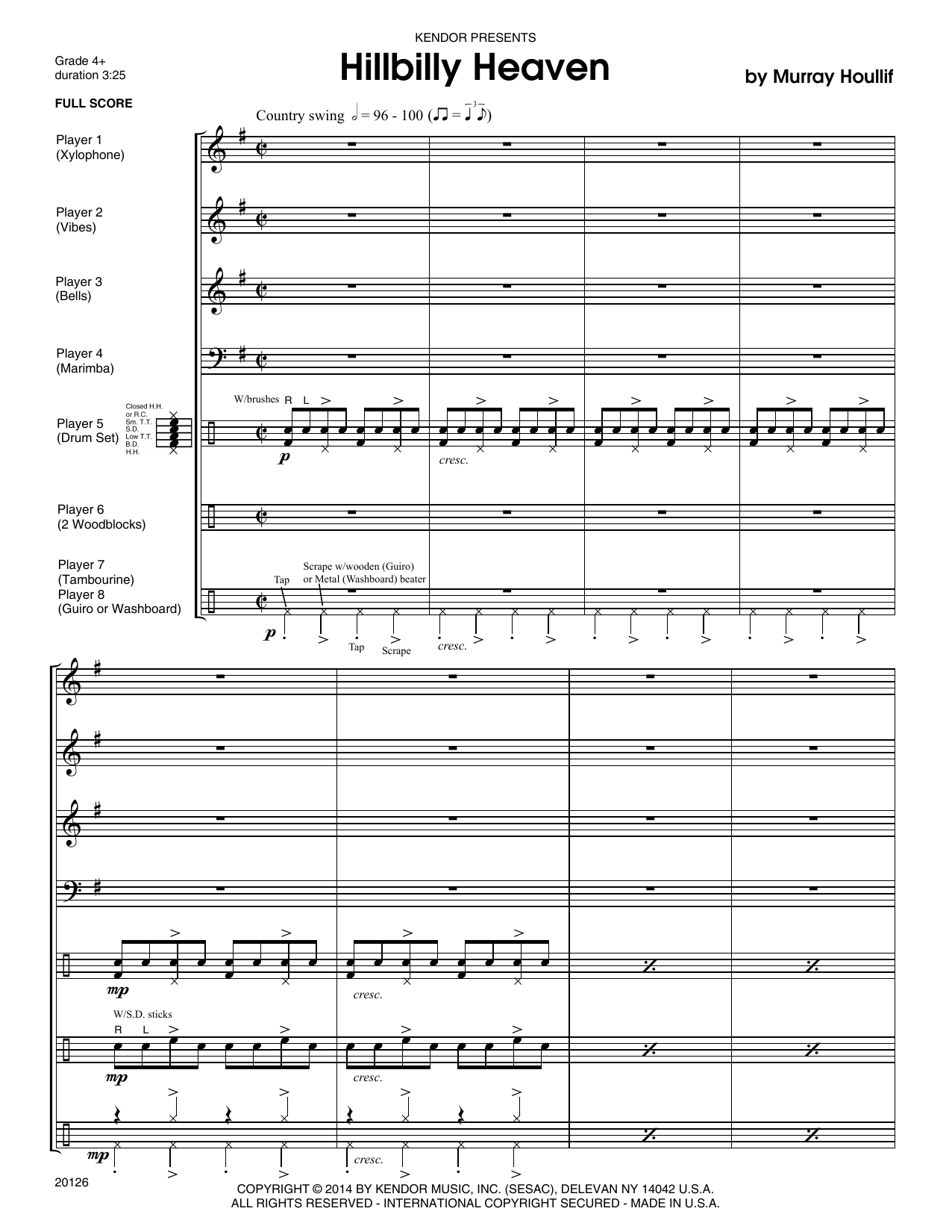 Download Murray Houllif Hillbilly Heaven - Full Score Sheet Music