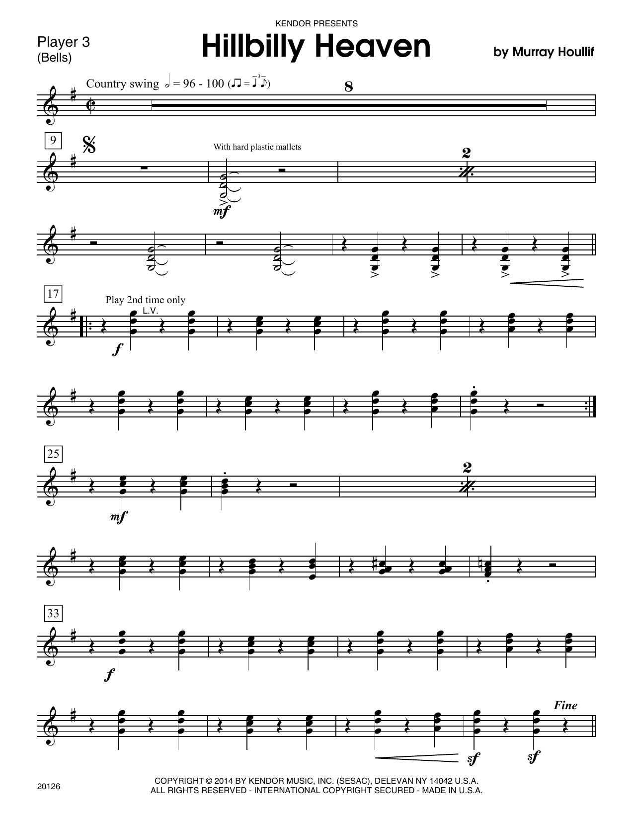 Download Murray Houllif Hillbilly Heaven - Percussion 3 Sheet Music