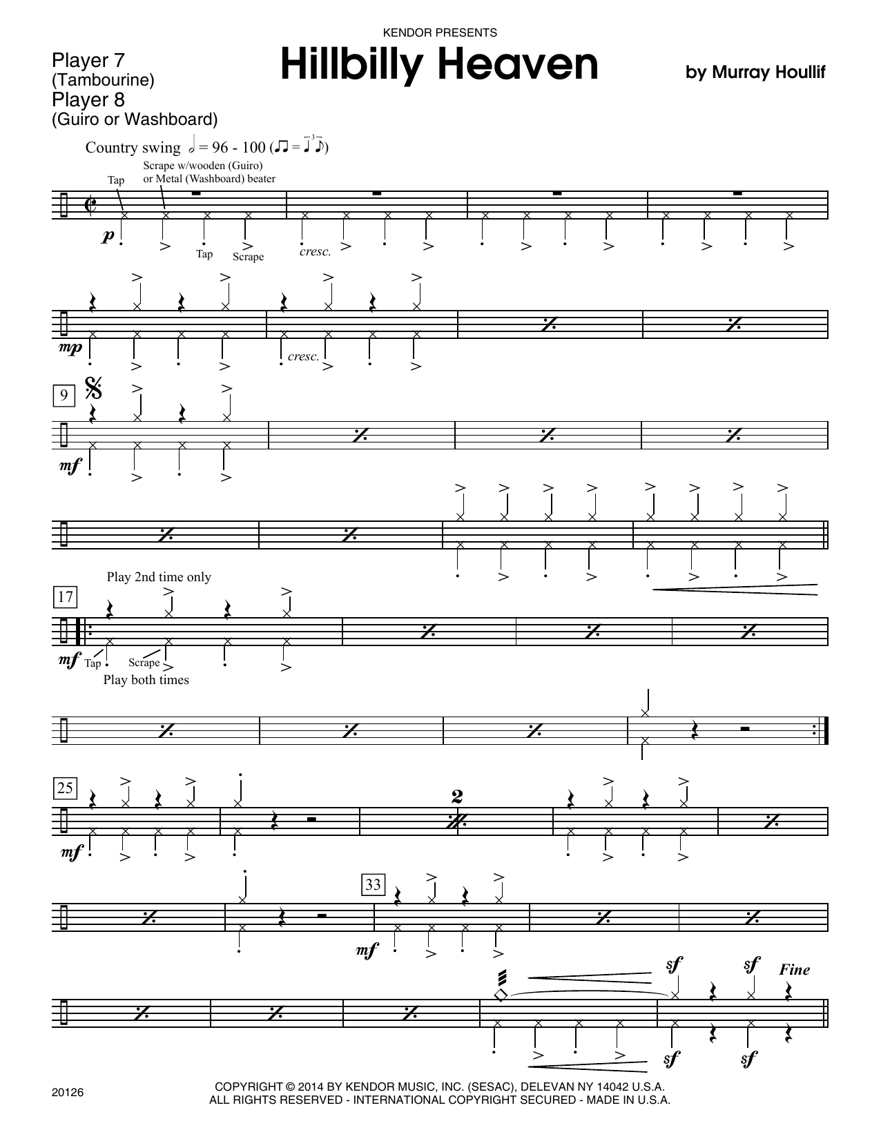 Download Murray Houllif Hillbilly Heaven - Percussion 7 Sheet Music