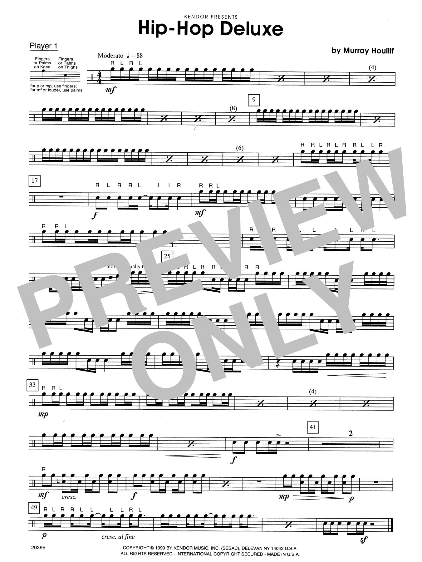 Download Murray Houllif Hip-Hop Deluxe - Percussion 1 Sheet Music