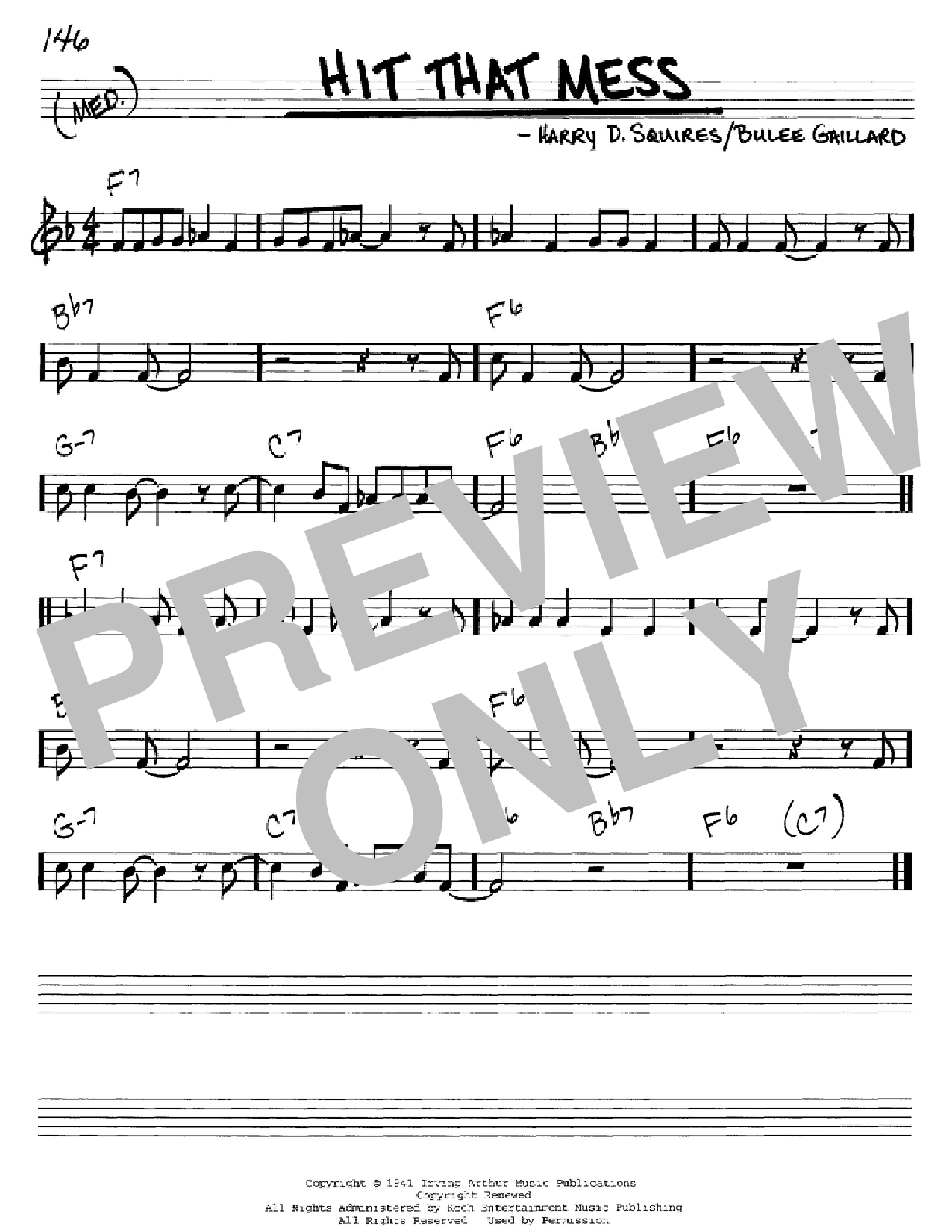 Download Harry D. Squires Hit That Mess Sheet Music