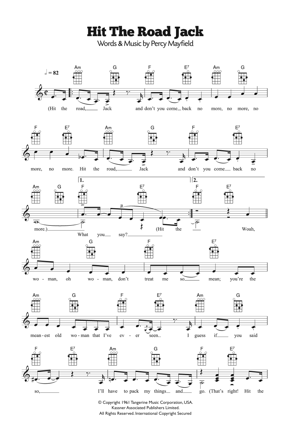 Download Ray Charles Hit The Road Jack Sheet Music