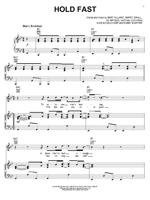 Download MercyMe Hold Fast Sheet Music