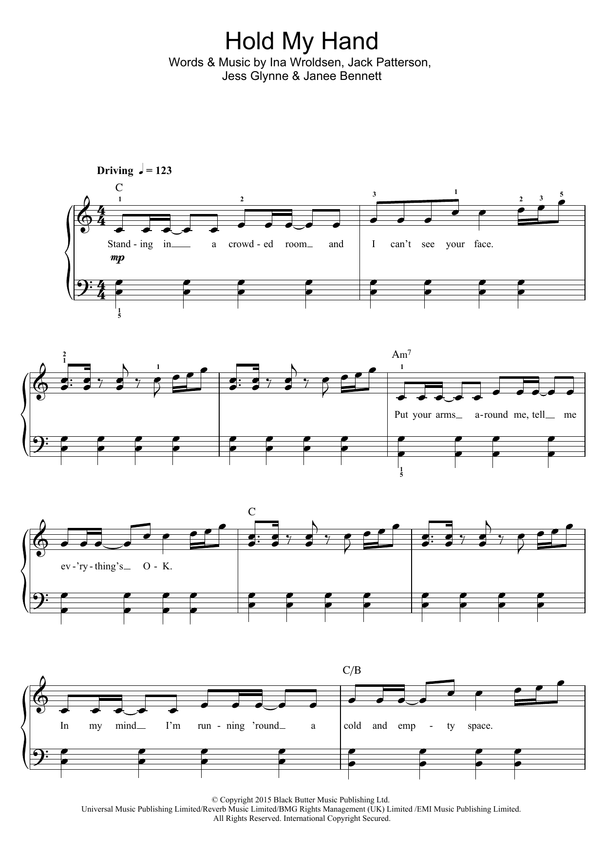 Download Jess Glynne Hold My Hand Sheet Music