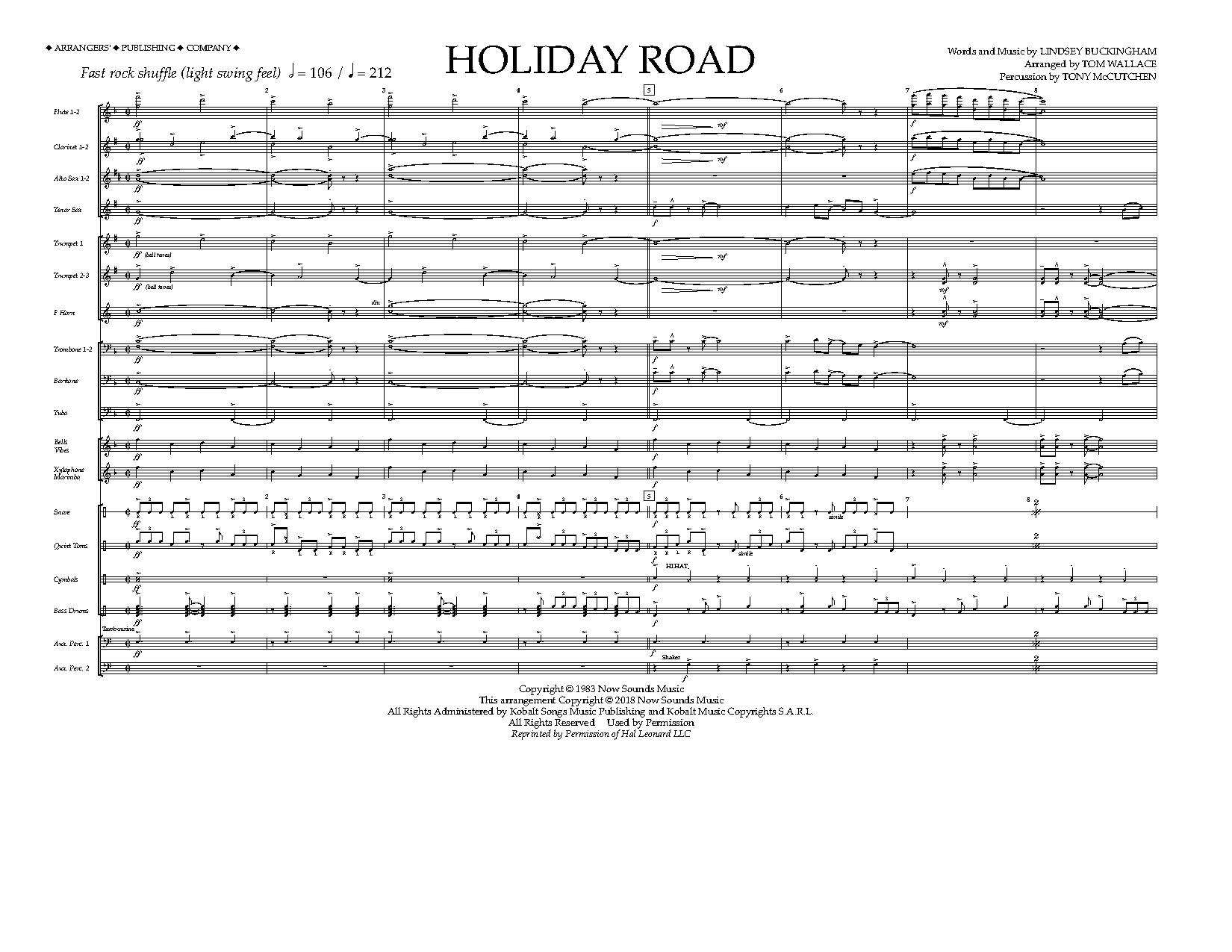 Download Lindsey Buckingham Holiday Road (from National Lampoon's V Sheet Music