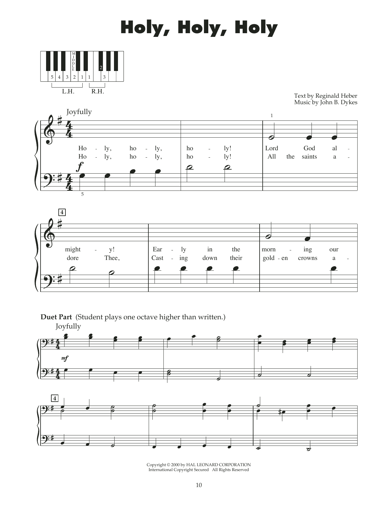 Download Reginald Heber Holy, Holy, Holy (arr. Carol Klose) Sheet Music